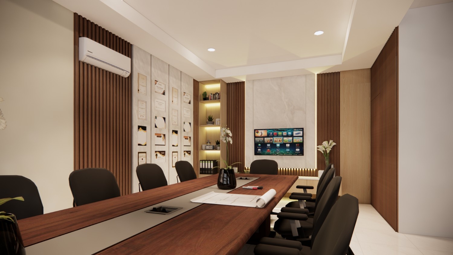 INTERIOR RUANG RAPAT BADAN KEPENDUDUKAN DAN KELUARGA BERENCANA NASIONAL (BKKBN) KUBURAYA